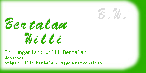 bertalan willi business card